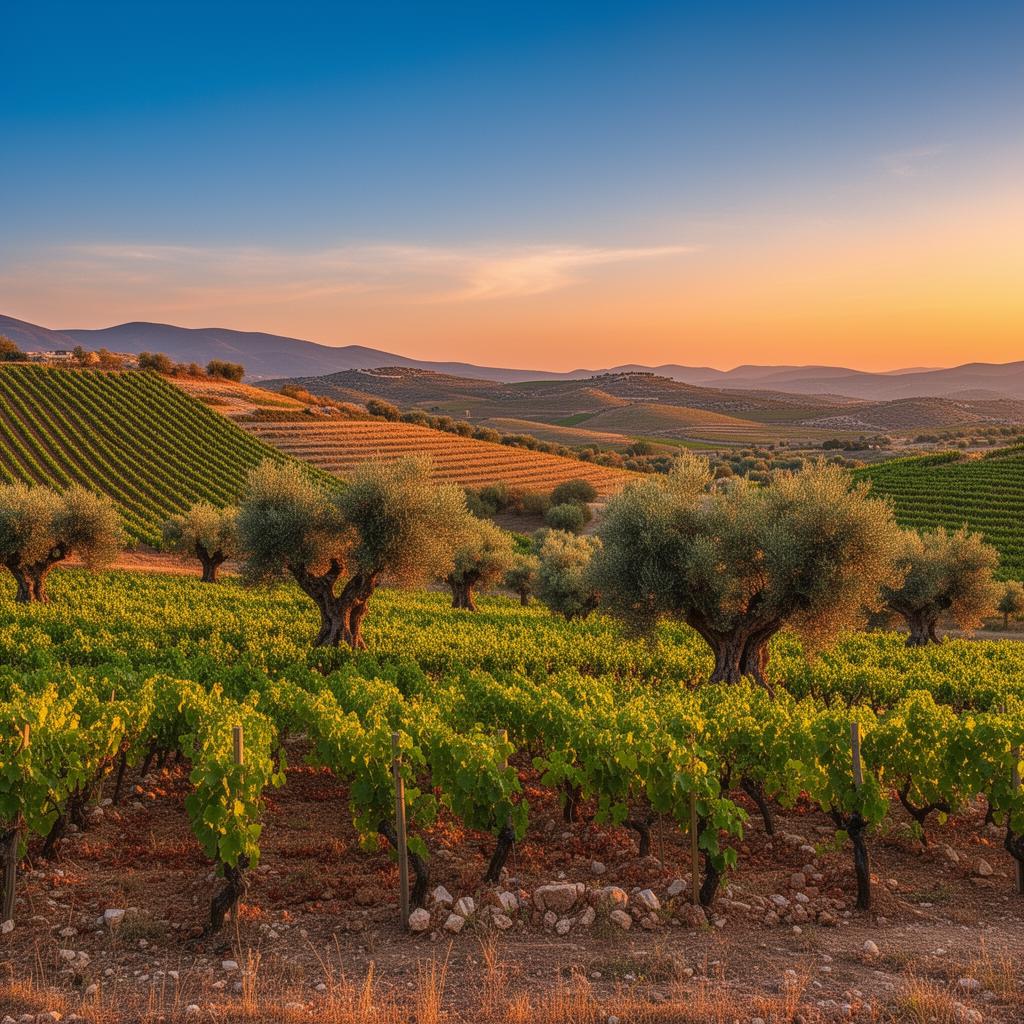 Greek vineyard in the Korinthian region